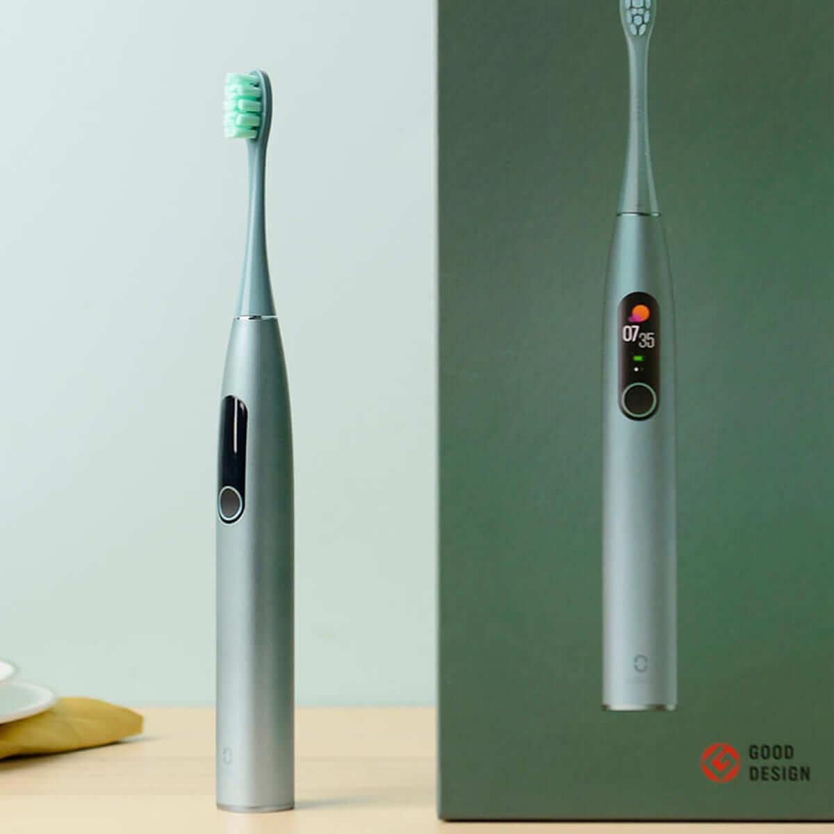 Електрична зубна щітка Oclean X Pro OLED Mist Green - фото 5