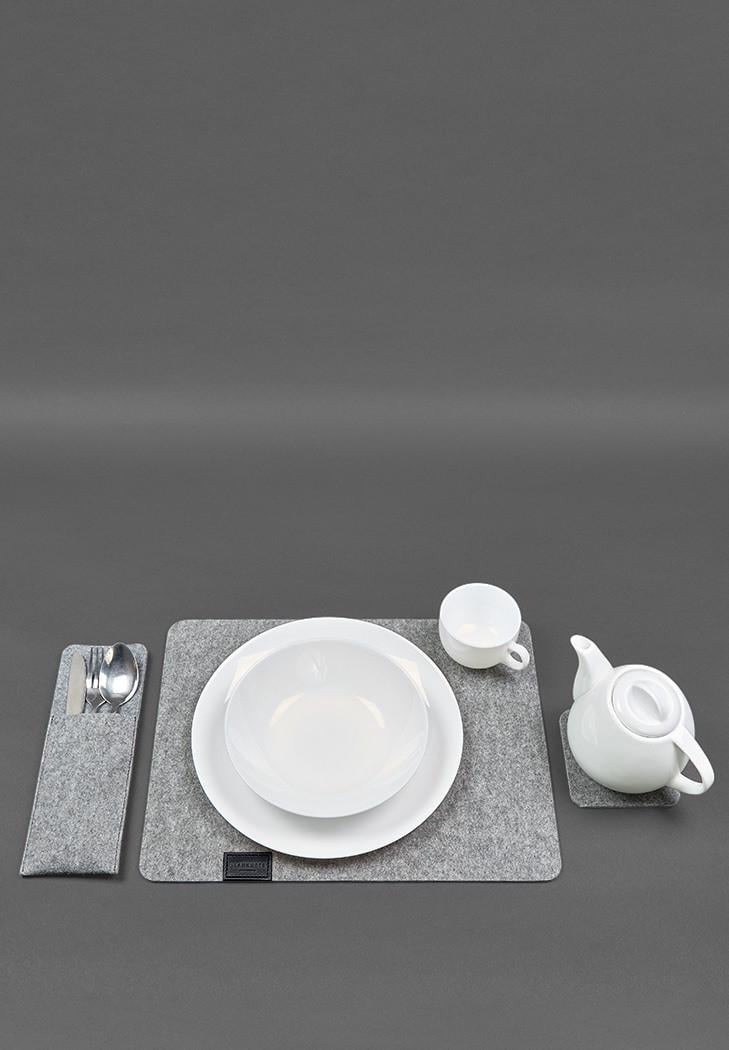 Набір для сервірування столу на 1 персону Чорний (A-028324) - фото 1 Набір для сервірування столу на 1 персону Чорний (A-028324) - фото 1