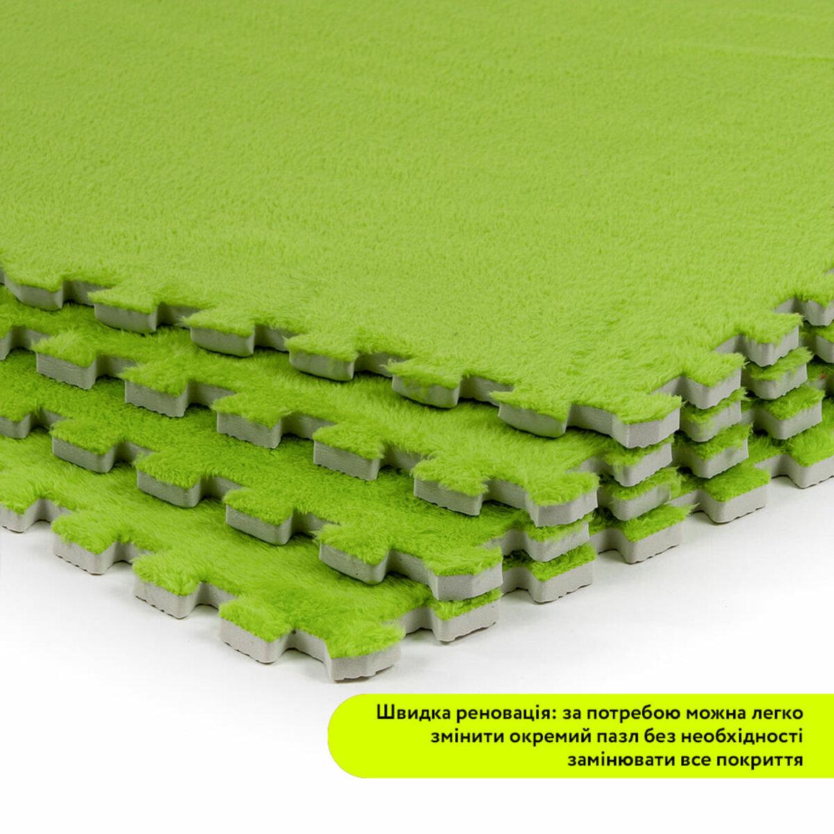 Підлога-пазл плюшевий 60х60х1 см Салатовий (D SW-00002095) - фото 5 Підлога-пазл плюшевий 60х60х1 см Салатовий (D SW-00002095) - фото 5