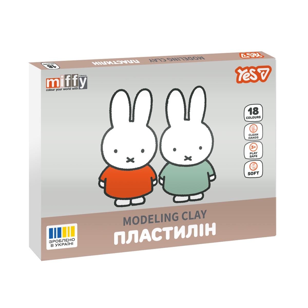 Пластилин YES Miffy 18 цветов 360 г (540721)
