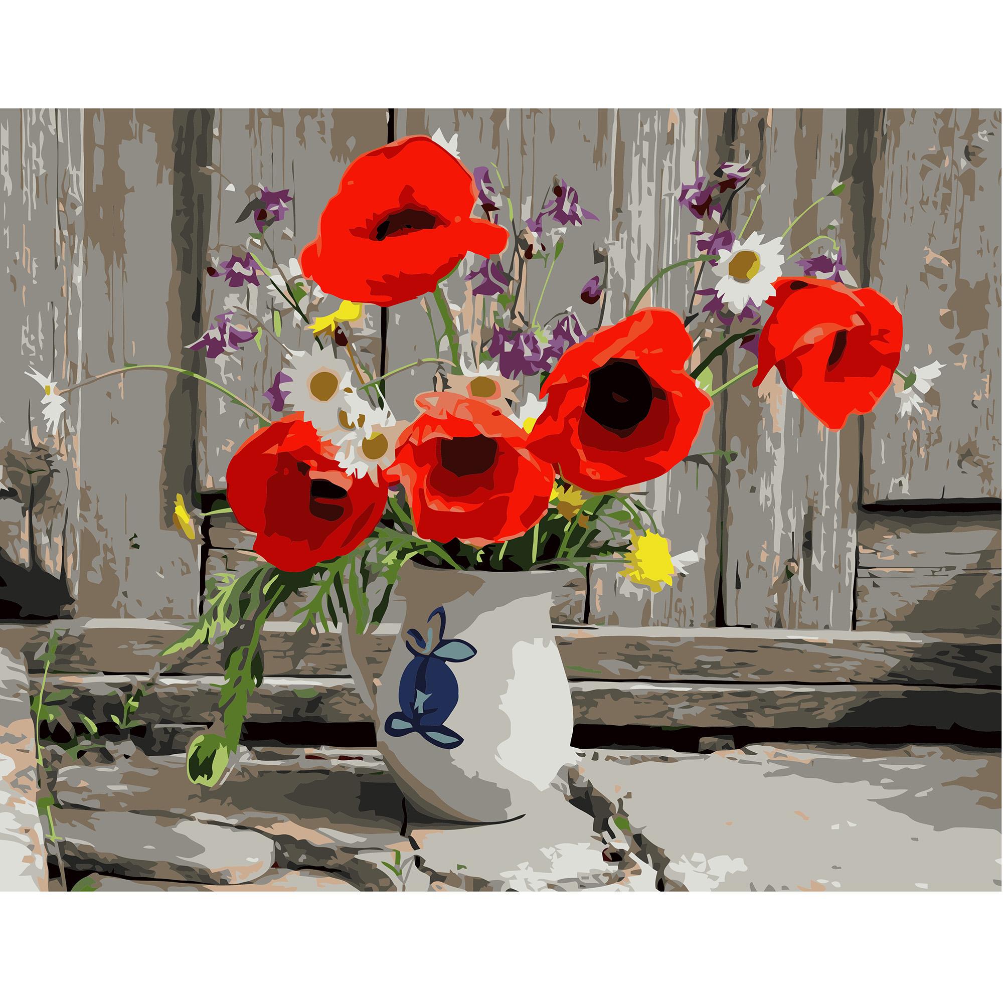 Картина по номерам Strateg Букет с домашнего сада 40x50 см (VA-1221)