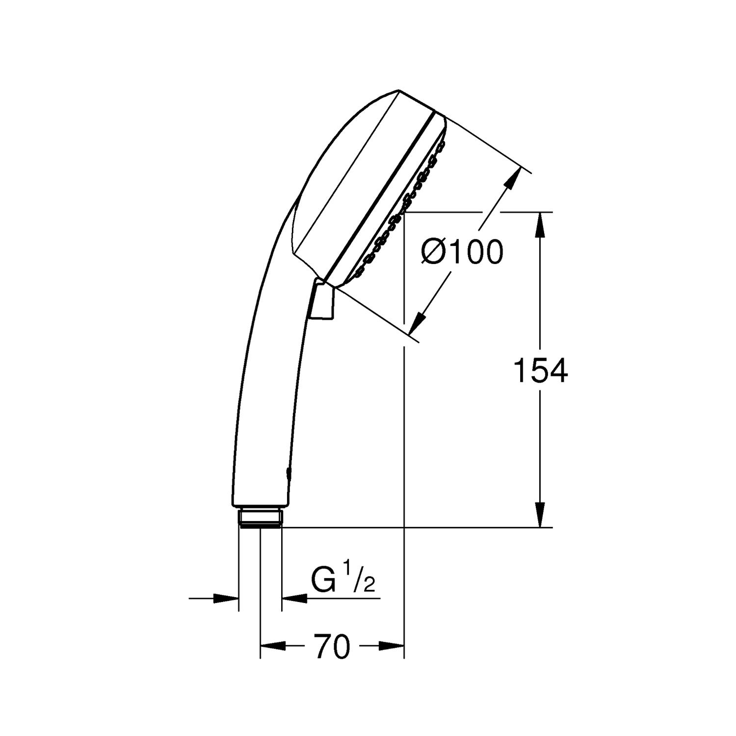 Душова лійка Grohe Tempesta Cosmopolitan 27571002 CV030535 багаторежимна 100 мм Білий (159020) - фото 2