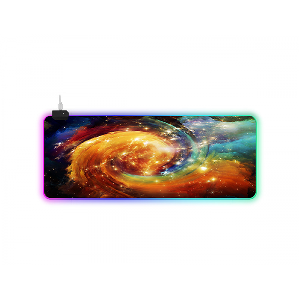 Игровая поверхность для компьютерной мыши и клавиатуры UKC G-626 RGB с подсветкой 80х30 см (3264)