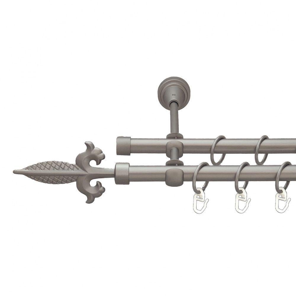 Карниз Orvit Генуя дворядний гладкий 16/16 мм 300 см Сатин (6098925)