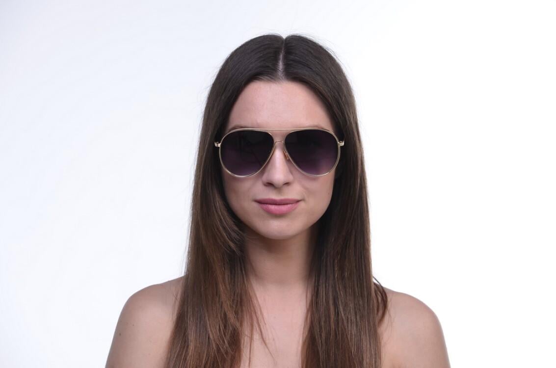 Окуляри жіночі сонцезахисні SunGlasses 18025b-g (o4ki-10237) - фото 5