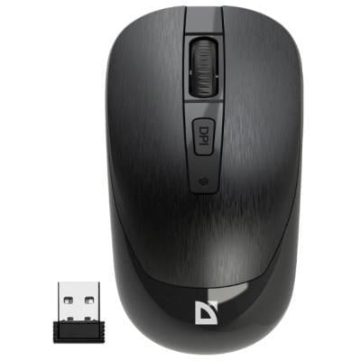 Компьютерная мышка беспроводная Defender Wave MM-995 4 кнопки до 1600 dpi Черный (36261003)
