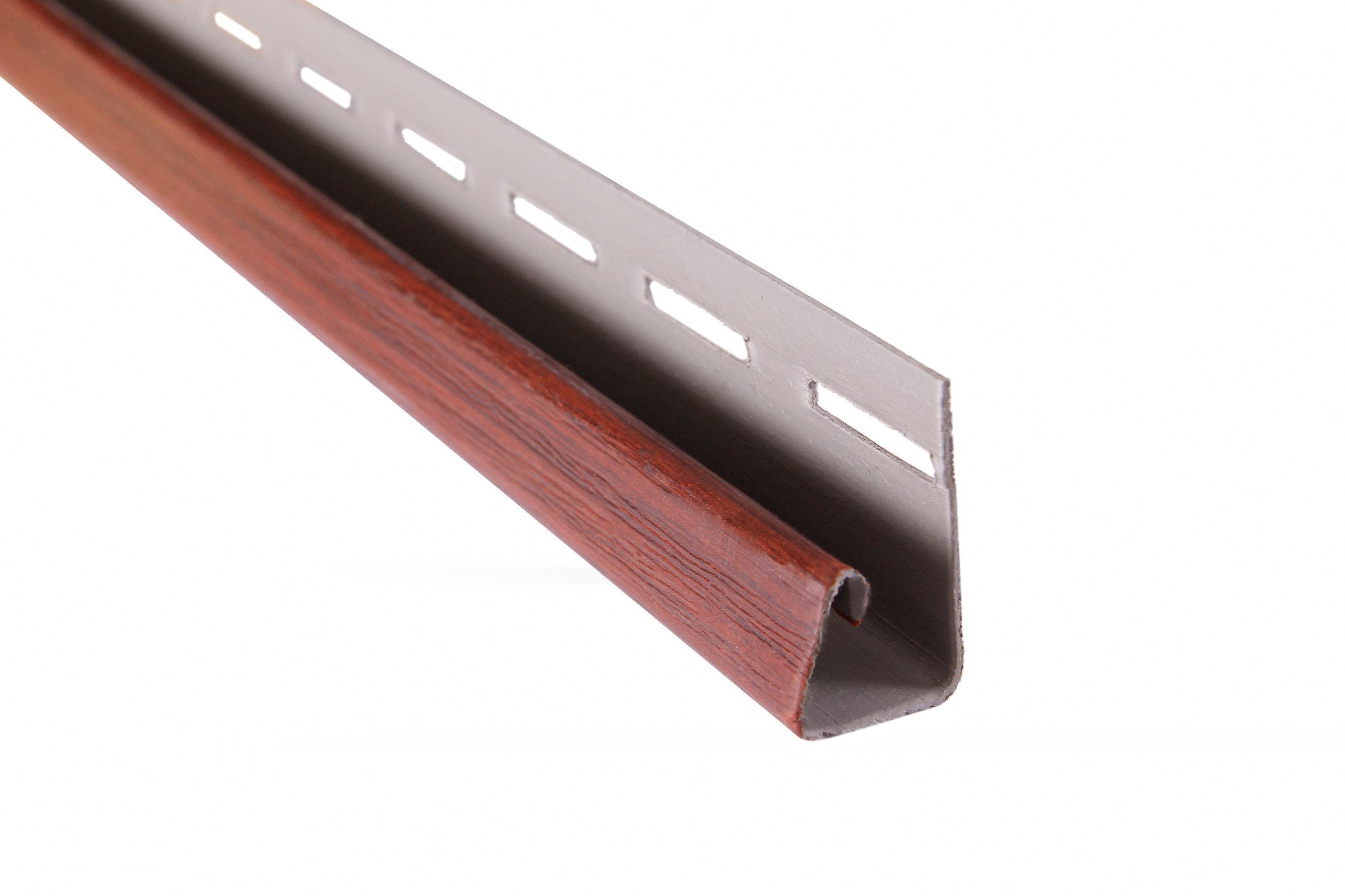 Планка для софита J-trim Asko NEO под дерево Красное дерево (345400141) - фото 1 Планка для софита J-trim Asko NEO под дерево Красное дерево (345400141) - фото 1