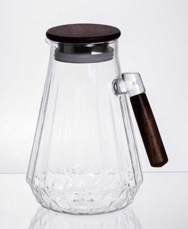 Глек для напоїв скляний з бамбуковою кришкою 1,7 л Прозорий - фото 3 Глек для напоїв скляний з бамбуковою кришкою 1,7 л Прозорий - фото 3