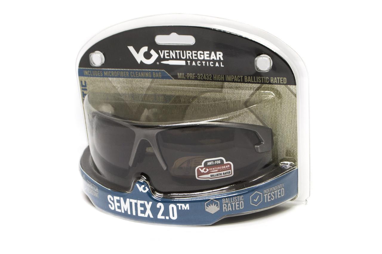 Очки защитные открытые Venture Gear Semtex 2,0 Anti-Fog в песочной оправе Черно-зеленый - фото 5