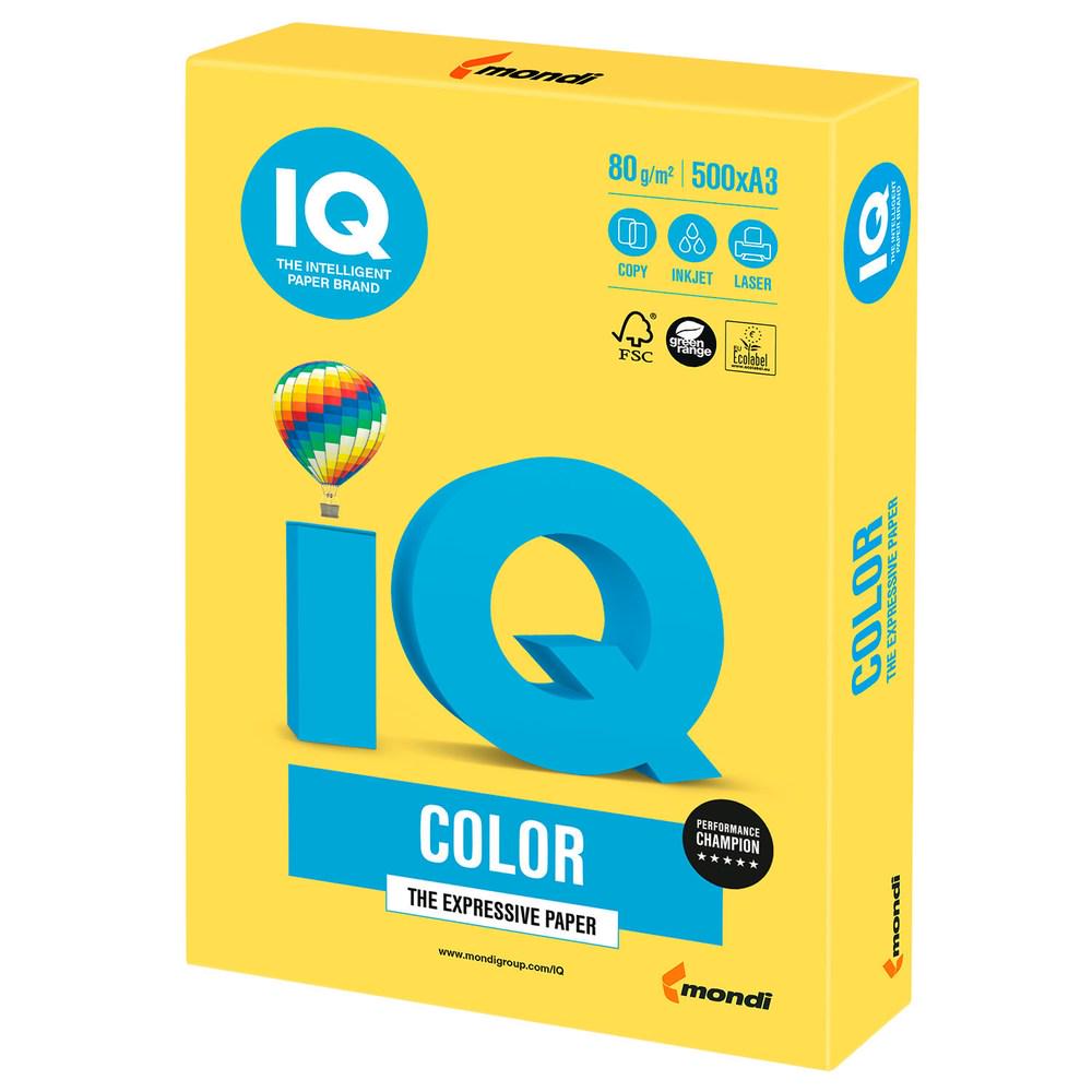 Бумага офисная А3 IQ Color CY39 80 г/м² 500 листов Ярко-желтый