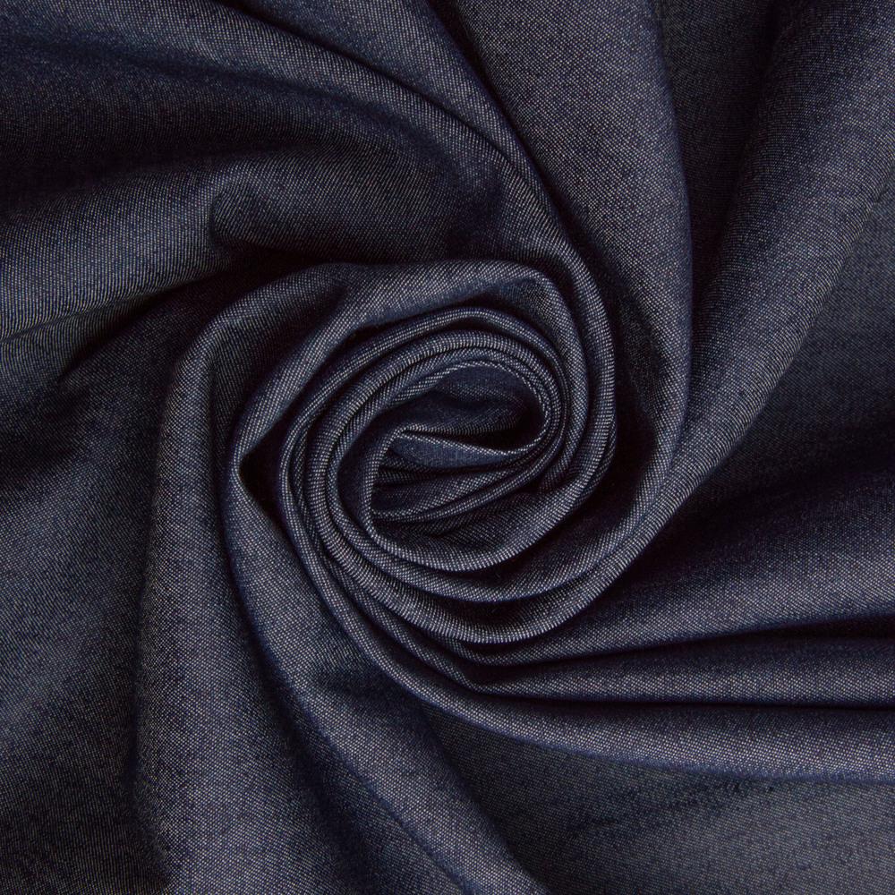 Ткань джинсовая 145 г/м2 облегченная 140 см Темно-синий (26453)