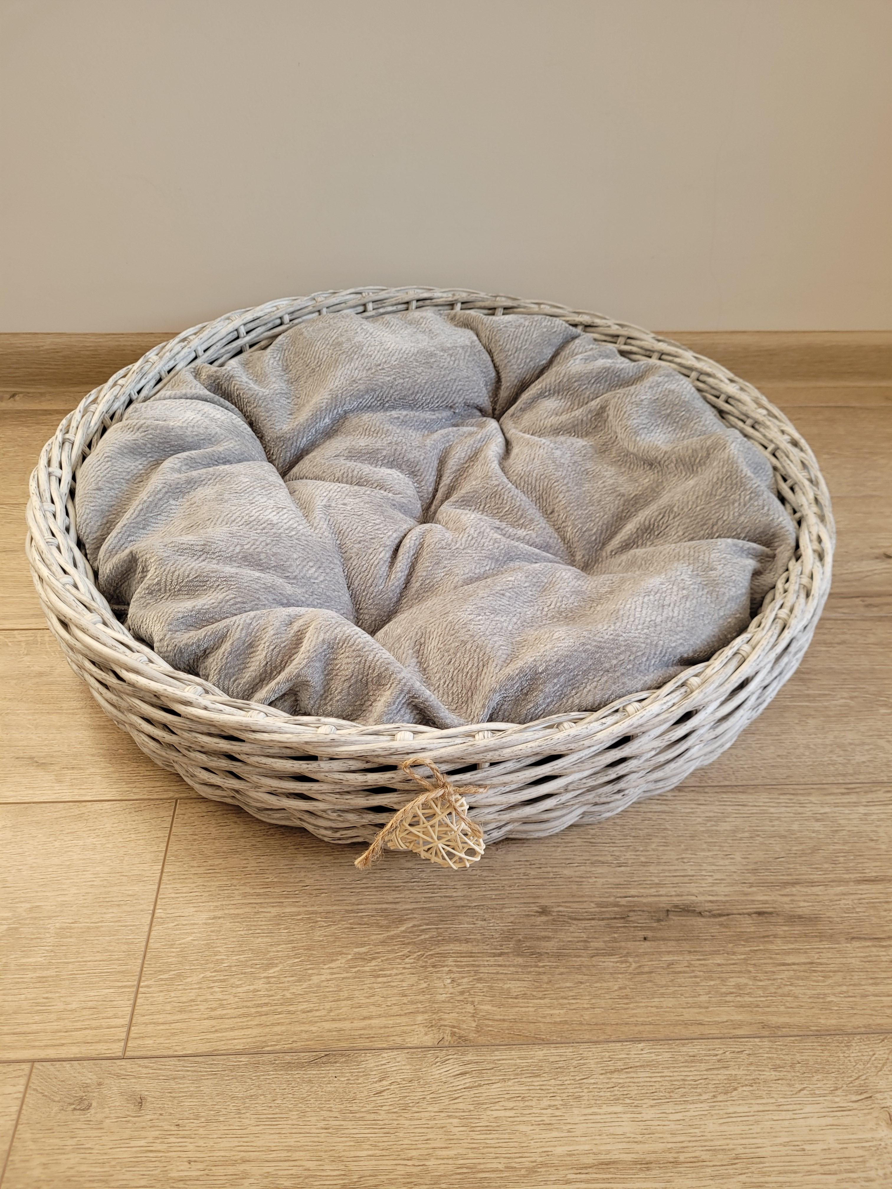 Лежак для животных из искусственного ротанга ручной работы M Белая береза (331009) - фото 4 Лежак для животных из искусственного ротанга ручной работы M Белая береза (331009) - фото 4