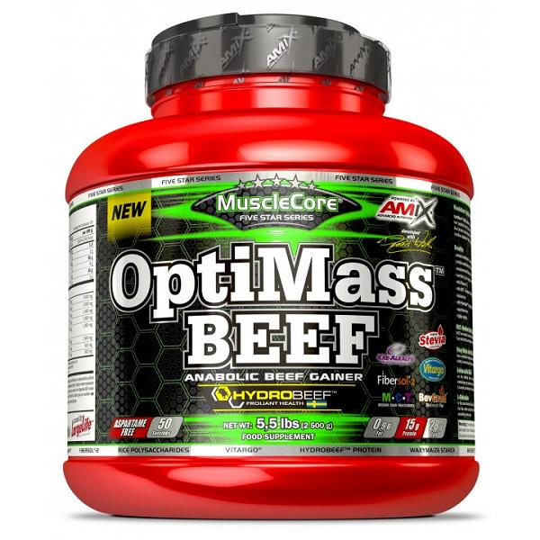 Гейнер Amix Nutrition MuscleCore OptiMass Beef Gainer 2500 г 50 порций Chocolate Coconut