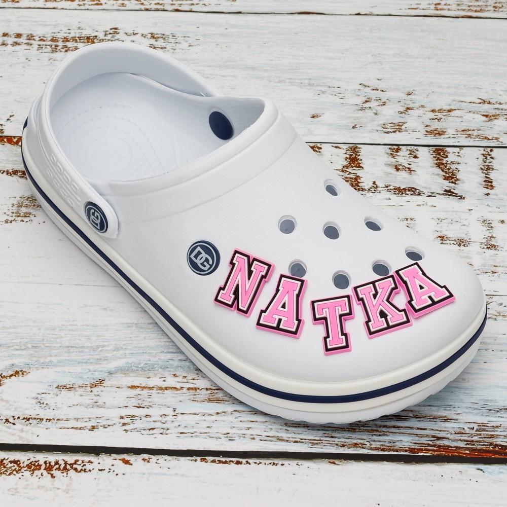 Джибитсы для кроксов набор розовых букв NATKA 5 шт. (2092689446) Джибитсы для кроксов набор розовых букв NATKA 5 шт. (2092689446)