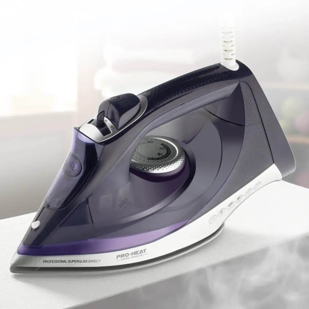 Утюг паровой электрический Domotec MS-1166P с керамической подошвой 1600 Вт (9872) - фото 6