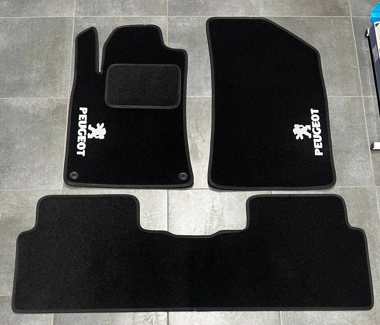 Килимки автомобільні ворсові в салон для Peugeot 508 2010-т. ч. 5 шт. Чорний (BLCCR1481)