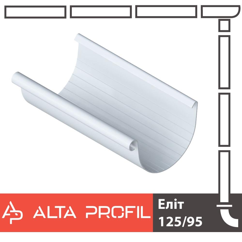 Желоб водосточный Alta Profil 125 система 3 м Белый (18114098) - фото 2