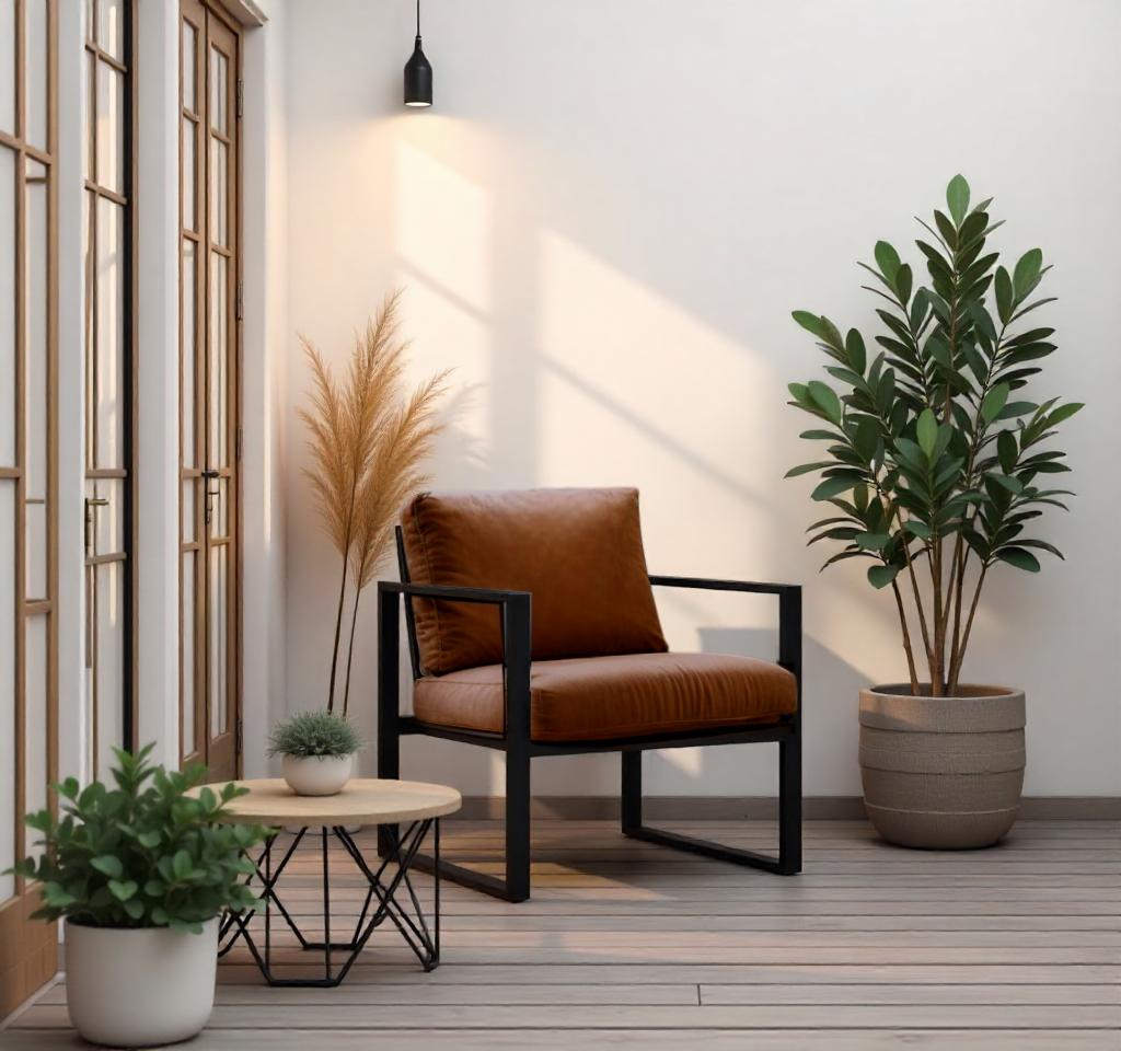 Кресло металлическое Tobi Sho Лофт Стейт/DV1 с подлокотниками и мягкими подушками 750х700х700 мм велюр Рыжий/22