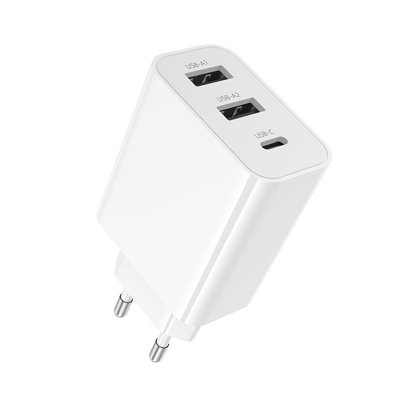 Зарядное устройство для телефона Borofone BA105A Stellar three-port charger White (24666)