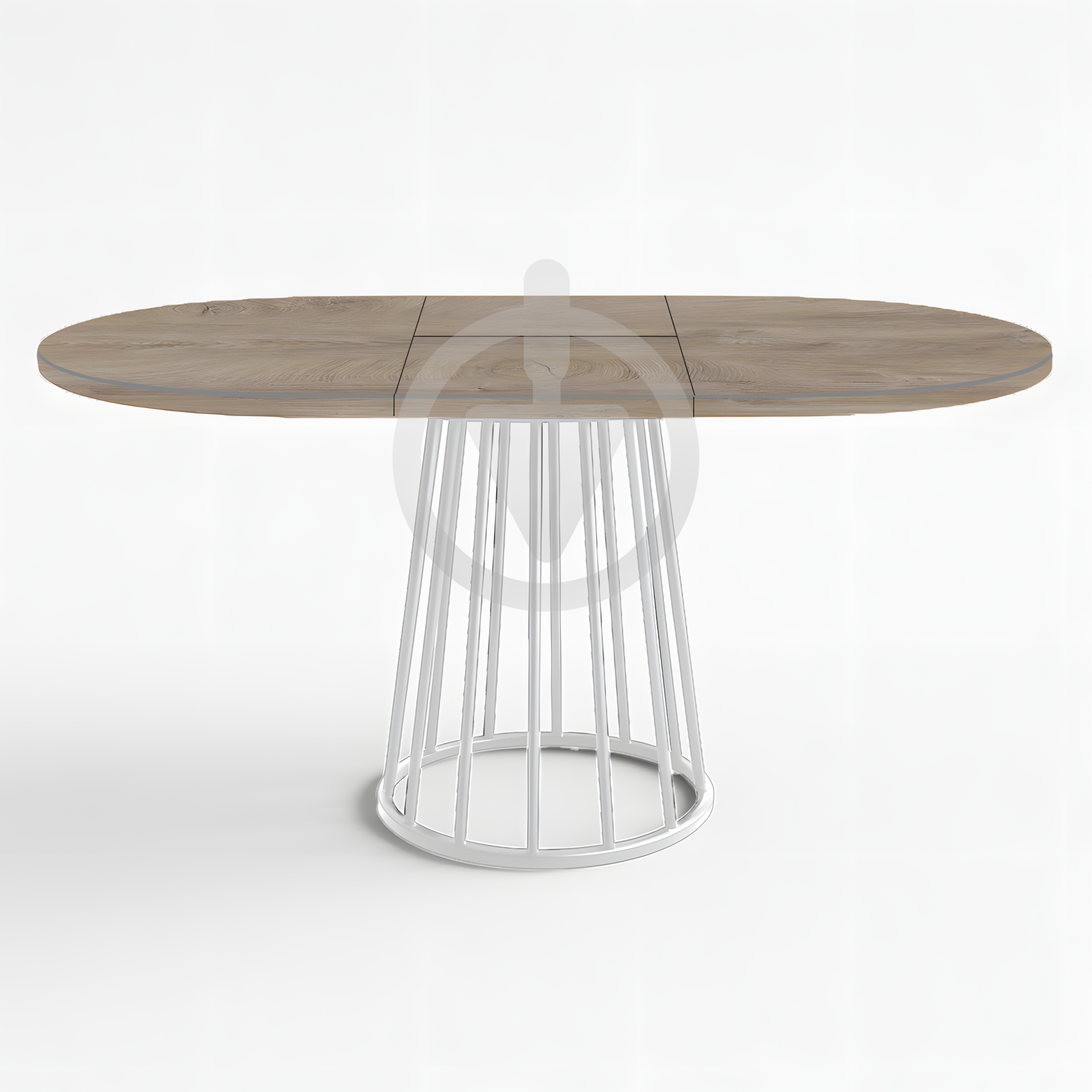 Стол кухонный раскладной RoMax Elegant Slide 90x75/130x75 см Loft Дуб Эндгрейн/Белый - фото 2