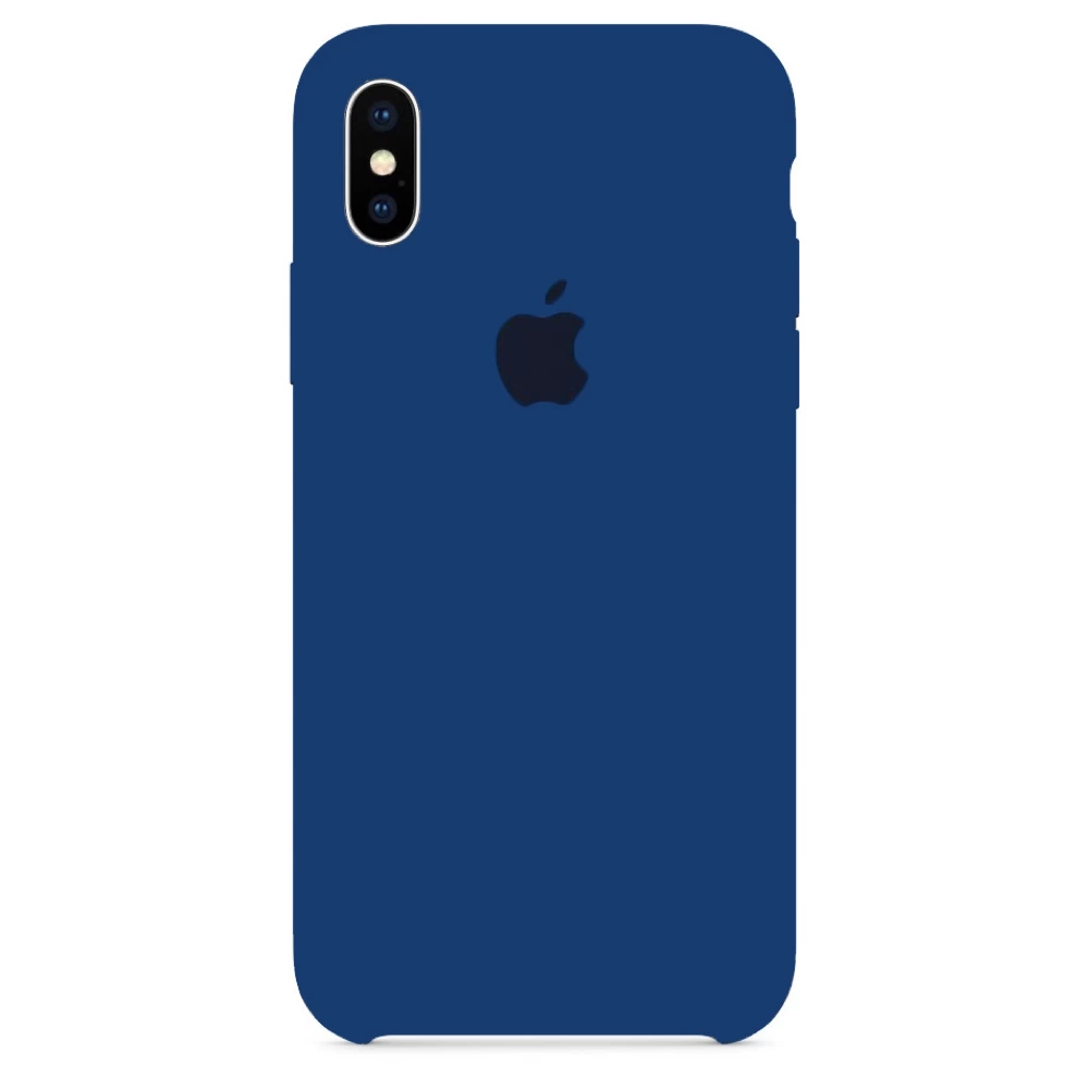 Силіконовий чохол Накладка Silicone Case для iPhone X/XS Navy Blue
