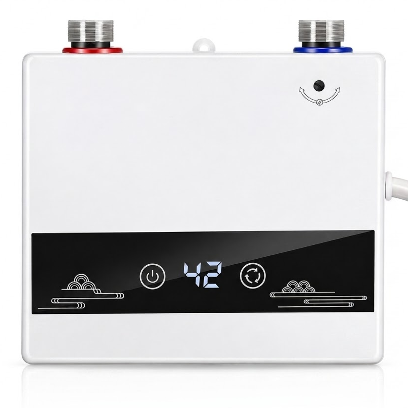 Проточный водонагреватель RIAS ATW-42 с LCD-дисплеем 4600-5500W White (3_08353)