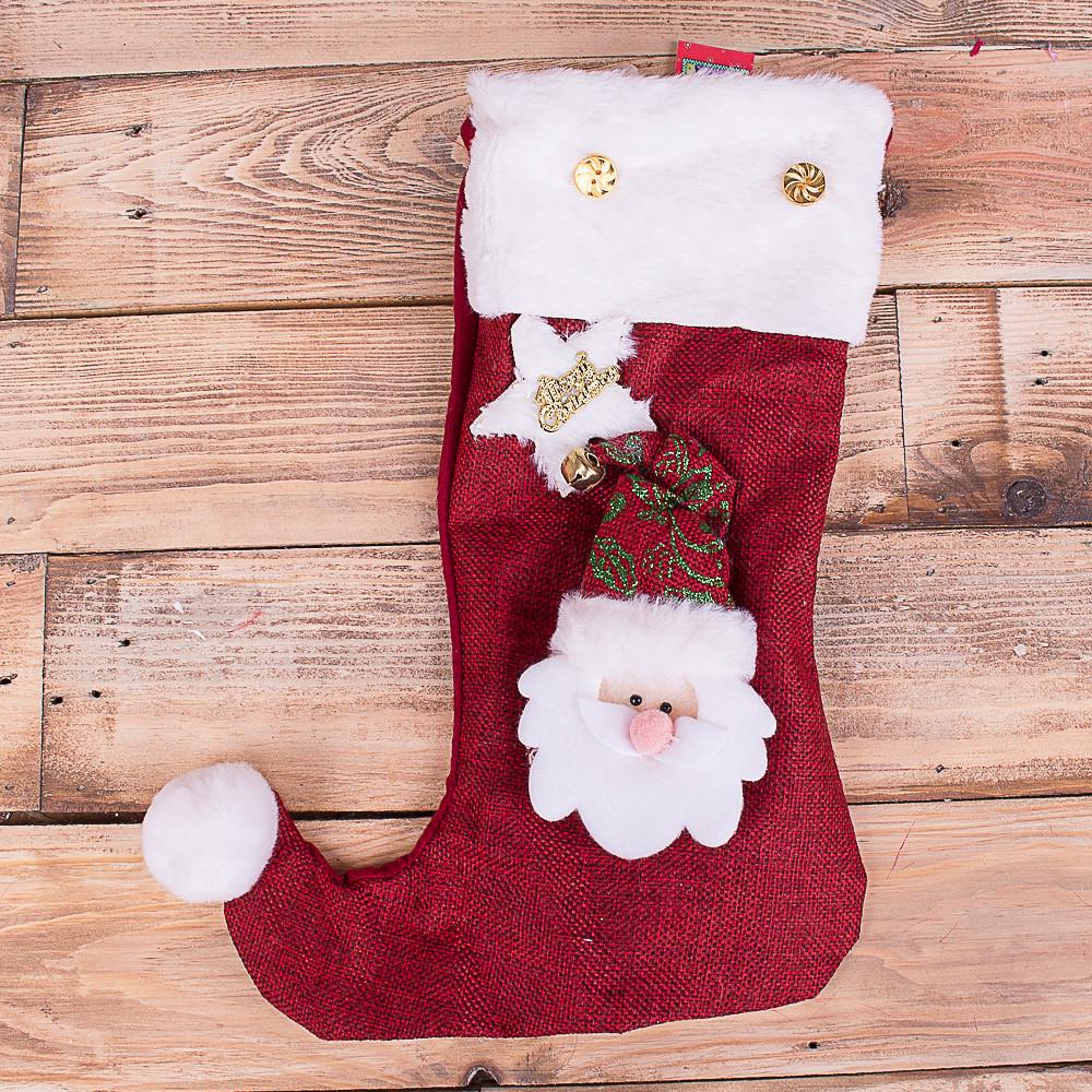 Подвеска Носок новогодний для подарков Санта (2405)