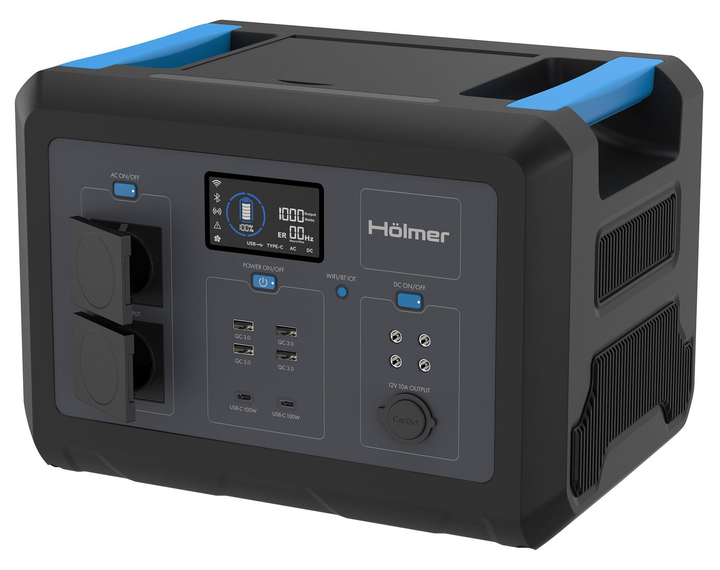 Станція резервного живлення Hölmer BCP1500 1,5 кВт 1,28 кВт*г LiFePO4 (29820256)