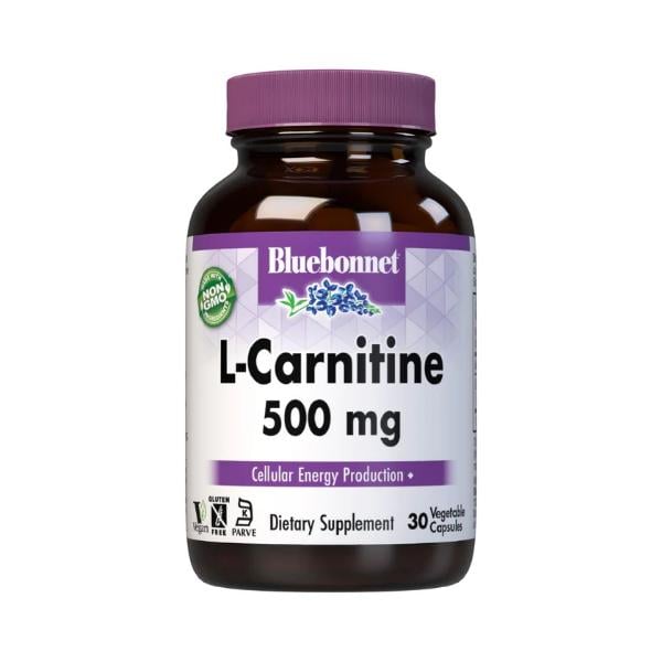 Карнитин Bluebonnet Nutrition L-Carnitine 500 мг 30 вег. капс. (000021582)