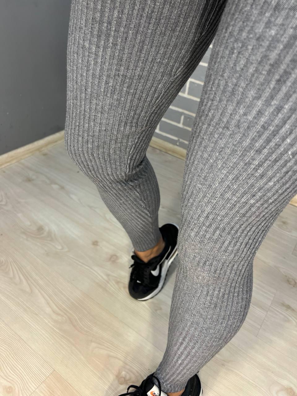 Лосины женские U 6157 рубчик теплые вязка OS Серый (2997) - фото 3 Лосины женские U 6157 рубчик теплые вязка OS Серый (2997) - фото 3