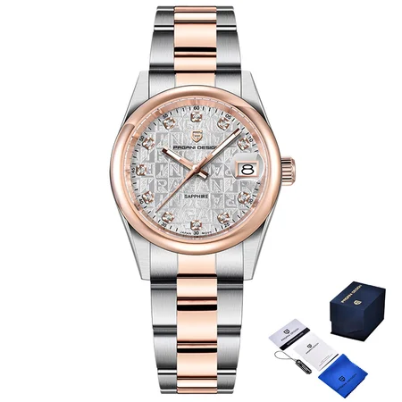 Наручные часы Pagani Design PD-1794L Silver-Rose Gold-White (1138-0252)