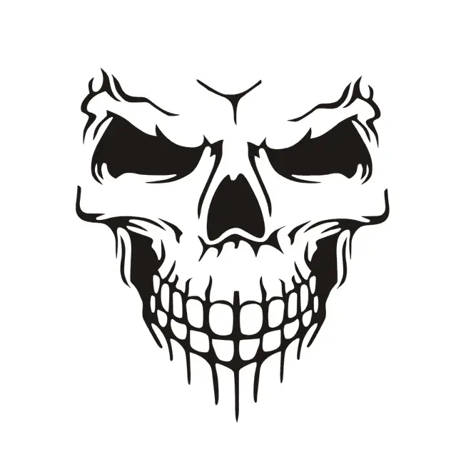 Наклейка 3D Череп на логотип авто і мото Чорний стиль (70274) Наклейка 3D Череп на логотип авто і мото Чорний стиль (70274)