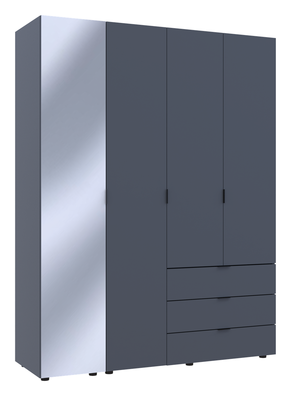 Комплект шкафов для одежды Doros Гелар 155х49,5х203,4 см 2 шт. Зеркало/Графит (DRS-011135)