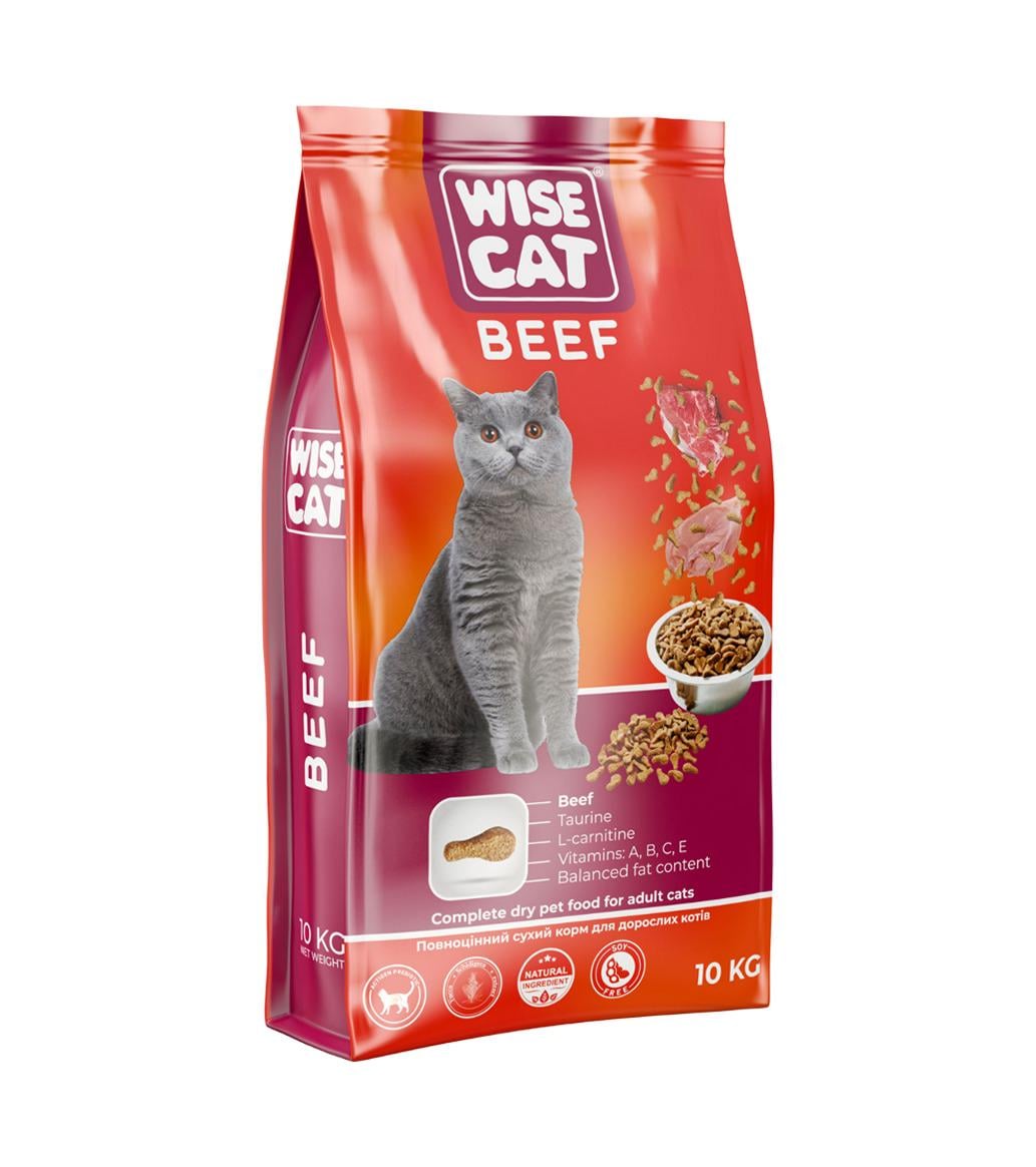 Корм для кошек сухой Wise Cat Говядина 10 кг (37202577) Корм для кошек сухой Wise Cat Говядина 10 кг (37202577)