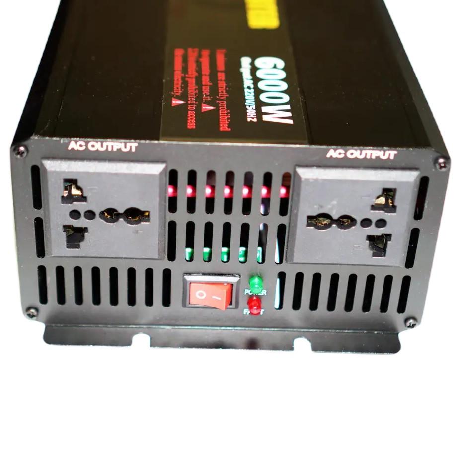 Преобразователь напряжения Eryuan 6000 W LCD DC/AC 12-220V с чистой синусоидой и вольтметром Black (2024911629) - фото 4 Преобразователь напряжения Eryuan 6000 W LCD DC/AC 12-220V с чистой синусоидой и вольтметром Black (2024911629) - фото 4