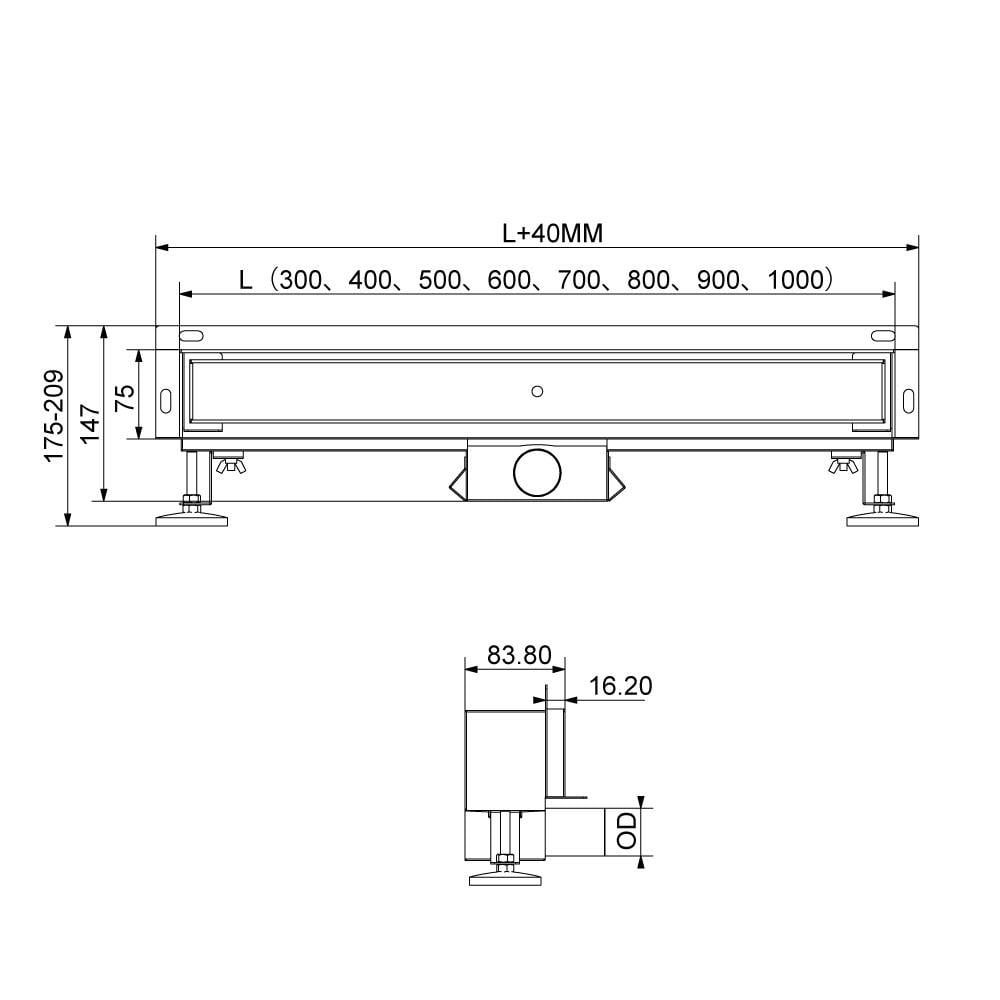 Душовий трап ITAL настінний під плитку комбінований 900 мм (IT05-FT29/900) - фото 6
