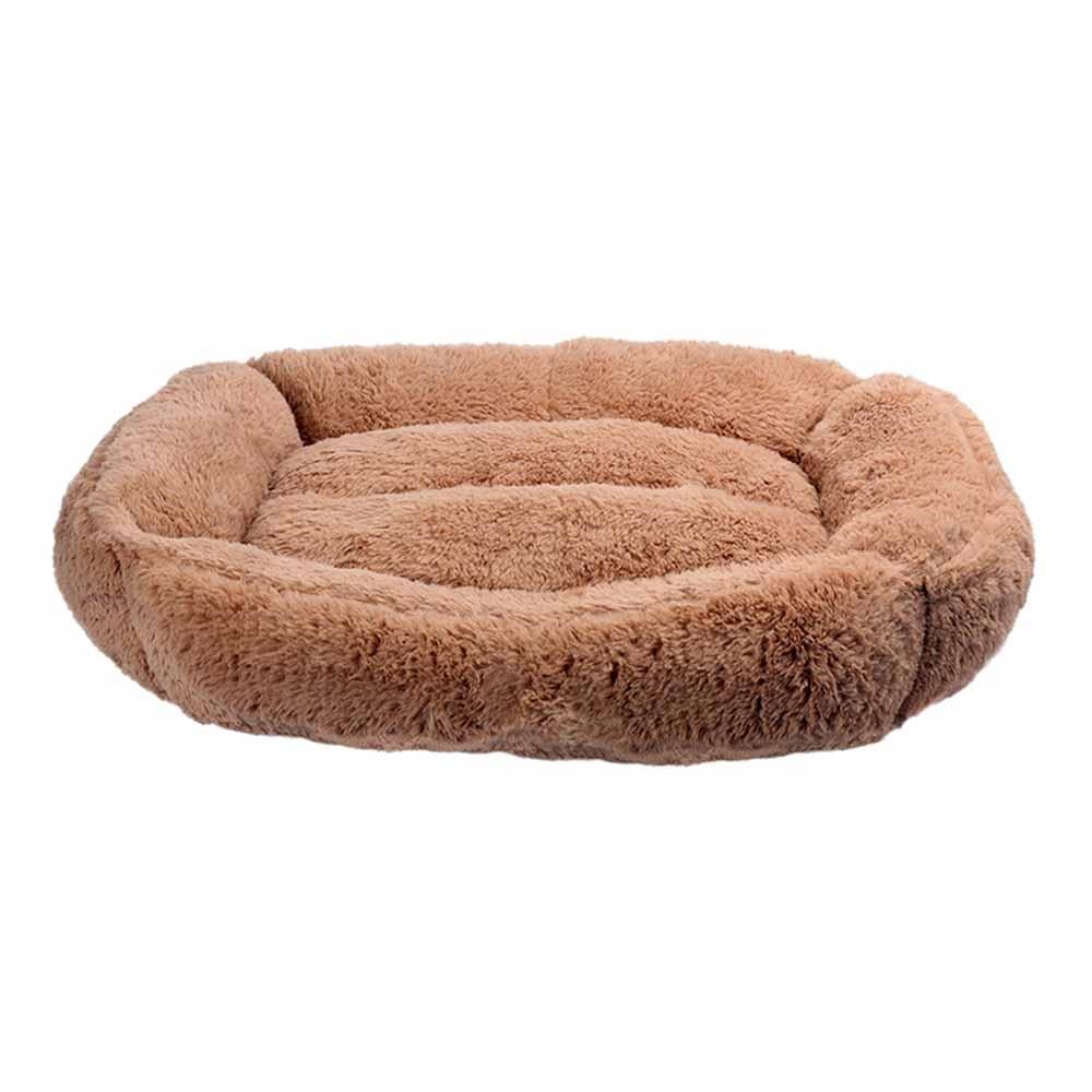 Лежанка плюшевая для собак Ferplast Brownie XL 95х70х22 см Коричневый