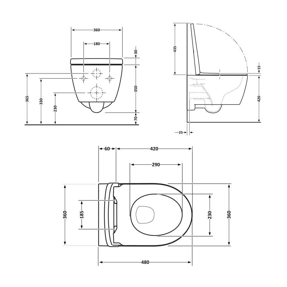 Унітаз підвісний безобідковий Qtap YaJ Smart круглий із системою Tornado та дюропластовим сидінням Soft-close 48 см Білий (30357991) - фото 2 Унітаз підвісний безобідковий Qtap YaJ Smart круглий із системою Tornado та дюропластовим сидінням Soft-close 48 см Білий (30357991) - фото 2