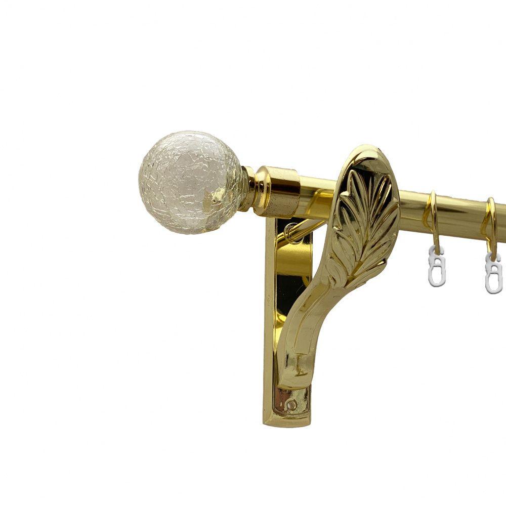 Карниз для штор Orvit Сепия однорядный гладкий 25 мм 240 см Золотой (00-00009784)