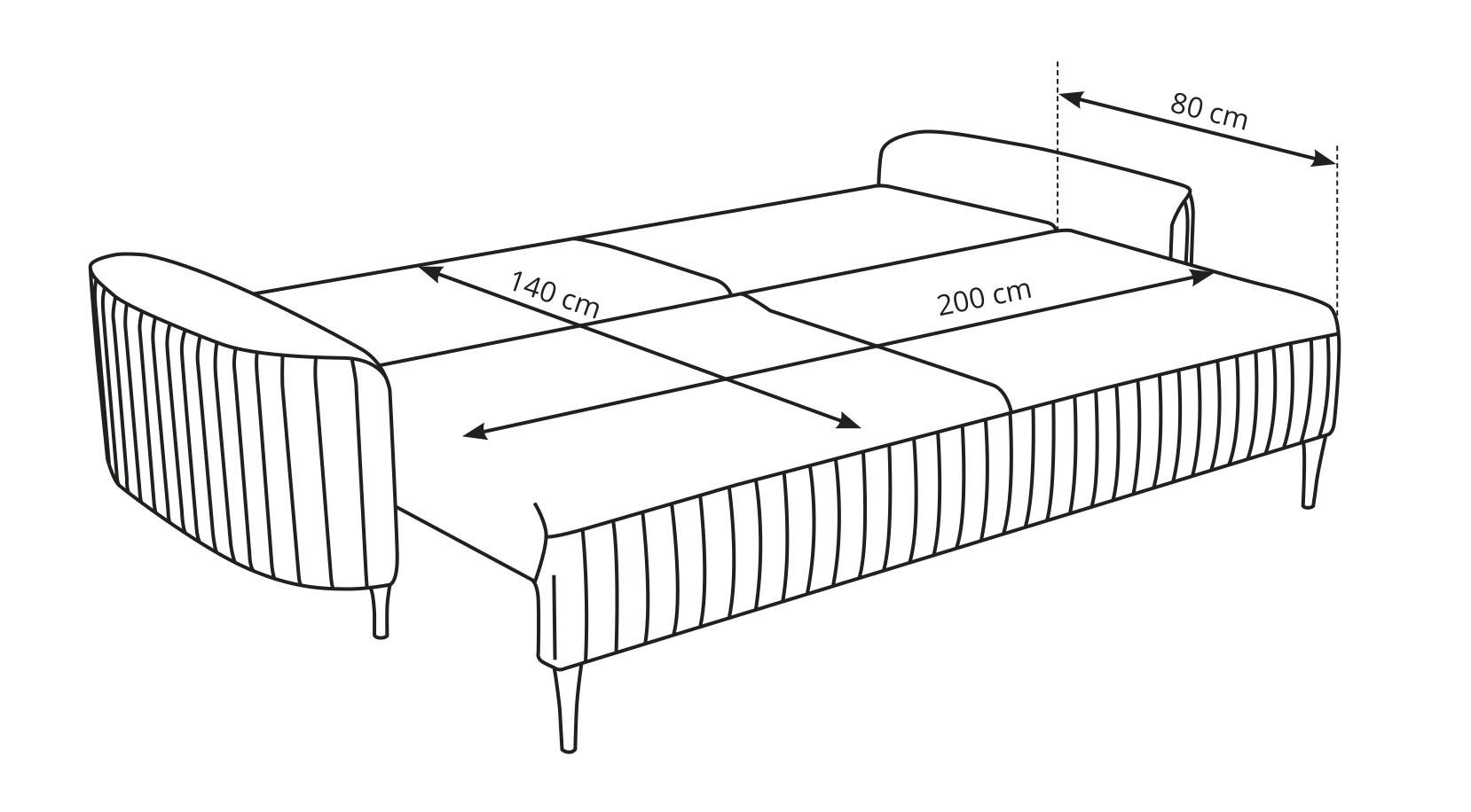 Диван раскладной Perfect Home Vena из натурального дерева/ДСП/ткани Velluto 10 Зеленый (49724) - фото 8