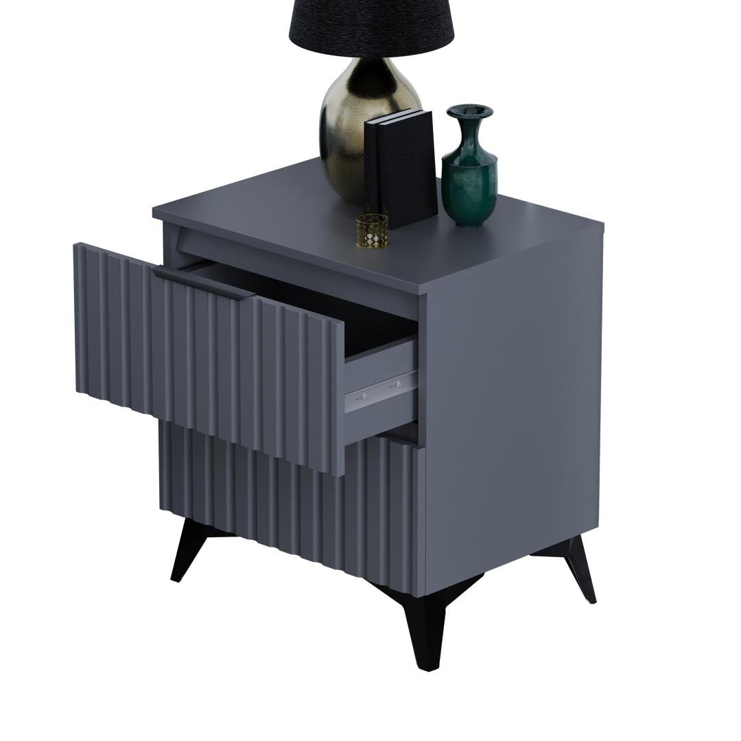 Туалетний столик з тумбою DiPortes Саванна Лофт МДФ Кс-11_K-25 Антрацит/Графіт (00488-01174) - фото 3 Туалетний столик з тумбою DiPortes Саванна Лофт МДФ Кс-11_K-25 Антрацит/Графіт (00488-01174) - фото 3