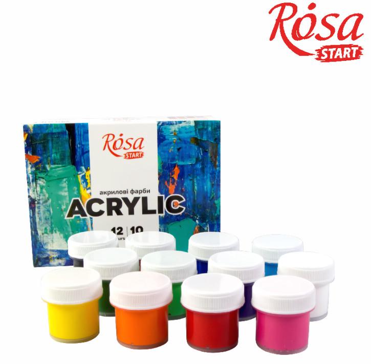 Набор акриловых красок ROSA Start Color 12x10 мл - фото 4