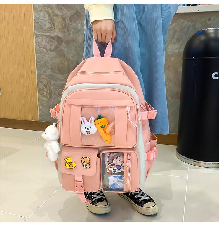 Школьный рюкзак и сумка/косметичка и пенал для девочки Flash 5в1 Розовый (1326621558) - фото 4 Школьный рюкзак и сумка/косметичка и пенал для девочки Flash 5в1 Розовый (1326621558) - фото 4