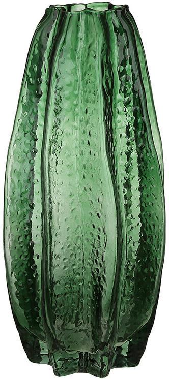 Ваза для цветов из стекла карамбола 16х34,5 см Зеленый