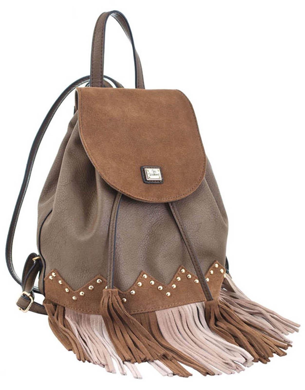 Сумка-рюкзак Yes 554119 с бахромой Коричневый