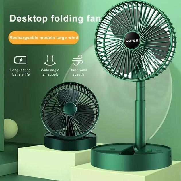 ᐉ Мини-вентилятор портативный Telescopic Folding Fan складной