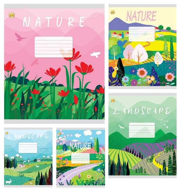 Зошити учнівські Тетрада ТЕ41107 Пейзаж 12 арк. 25 шт. в уп. (MTT-183889)