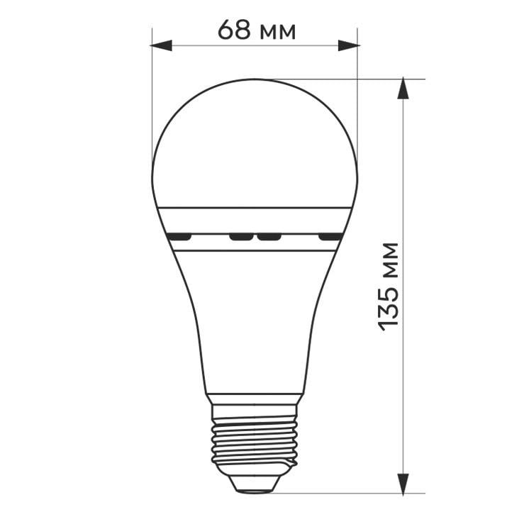 Світлодіодна лампа акумуляторна TITANUM A68 10W E27 4000K 220V (TL-EMA68-10274) - фото 5