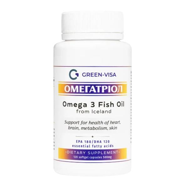 Омега 3 Green Visa Омегатриол 3 Fish Oil from Iceland 500 мг 120 мягких капс. (000027821)