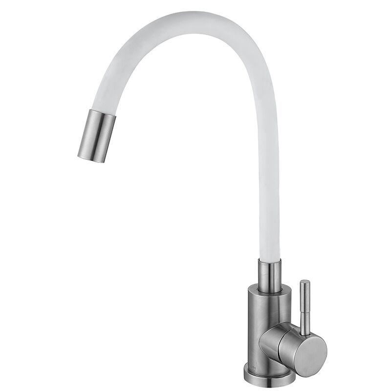 Смеситель кухонный Zerix LUX-011 REFL White (ZX4877)